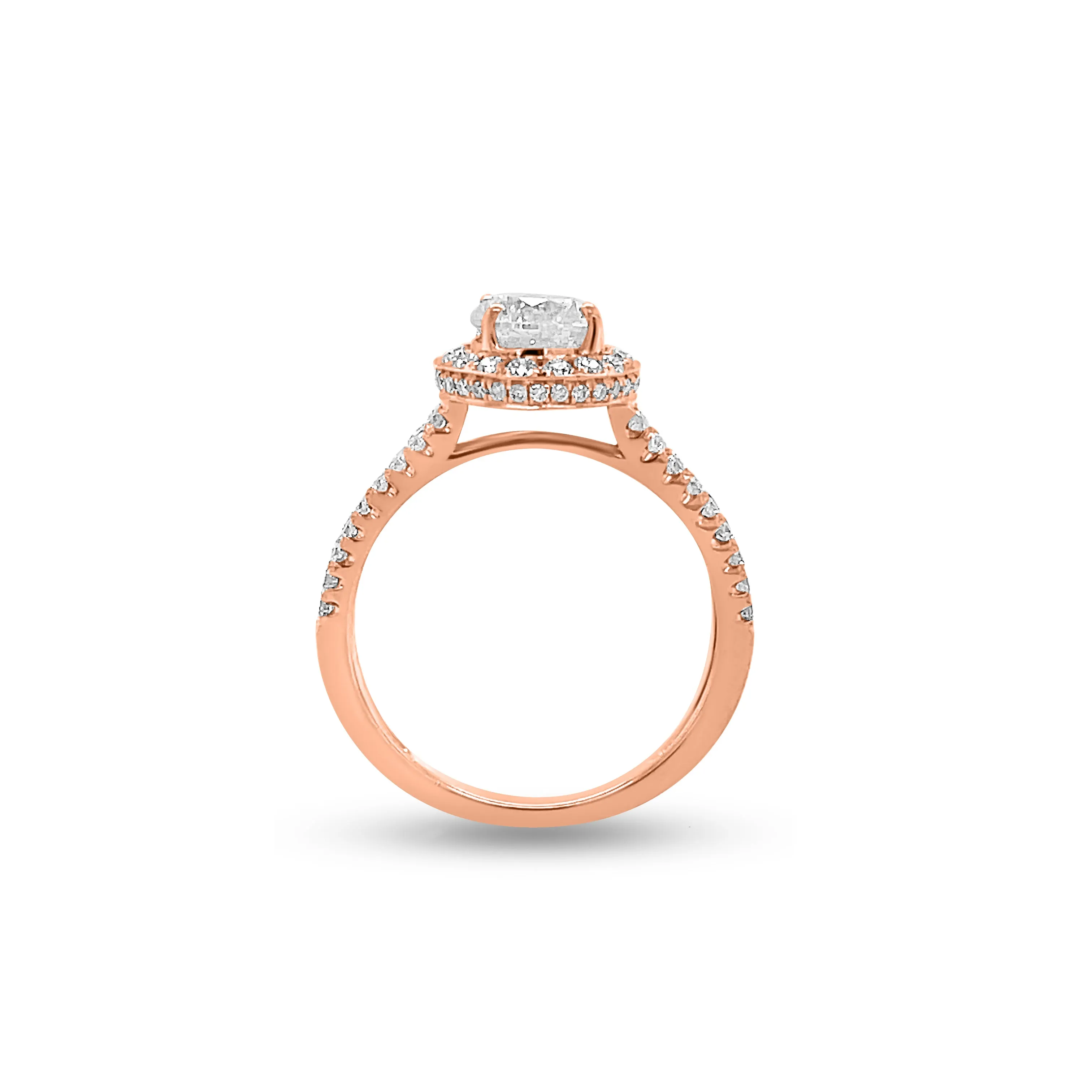 1.01 Carat Diamond Engagement Ring in 14k Rose Gold