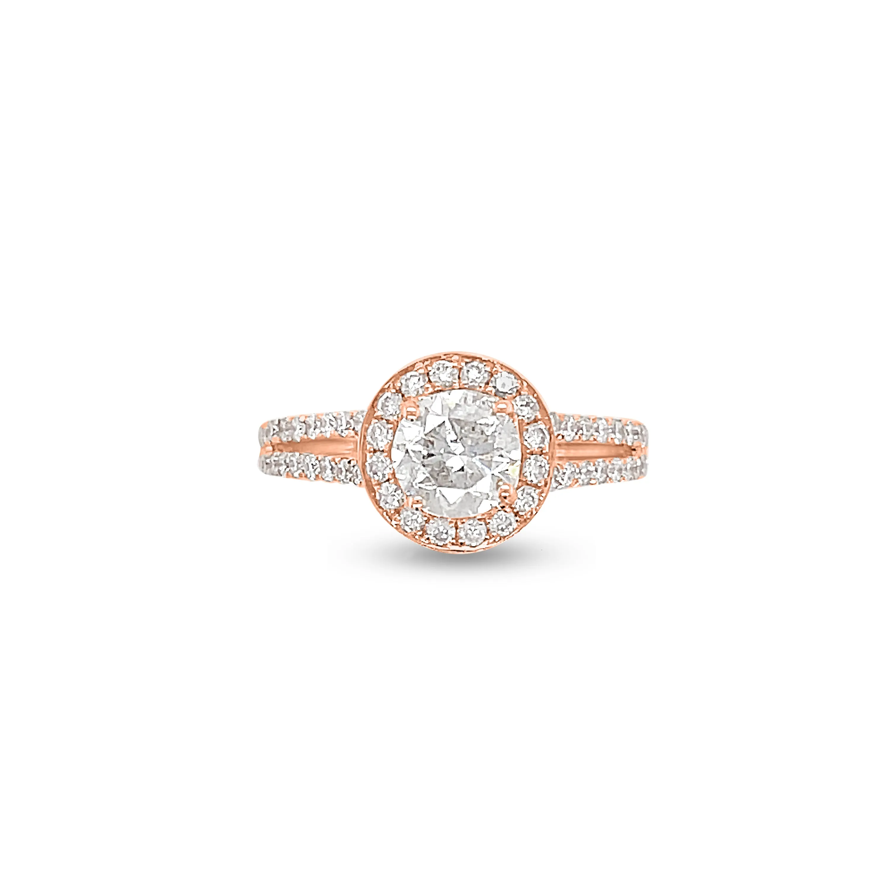1.01 Carat Diamond Engagement Ring in 14k Rose Gold