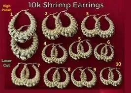 10K Gold Shrimp Earrings