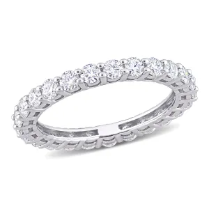 10K WHITE GOLD 1 1/2 CT DEW CREATED MOISSANITE-WHITE ETERNITY RING