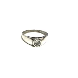 10K White Gold Childrens CZ Ring