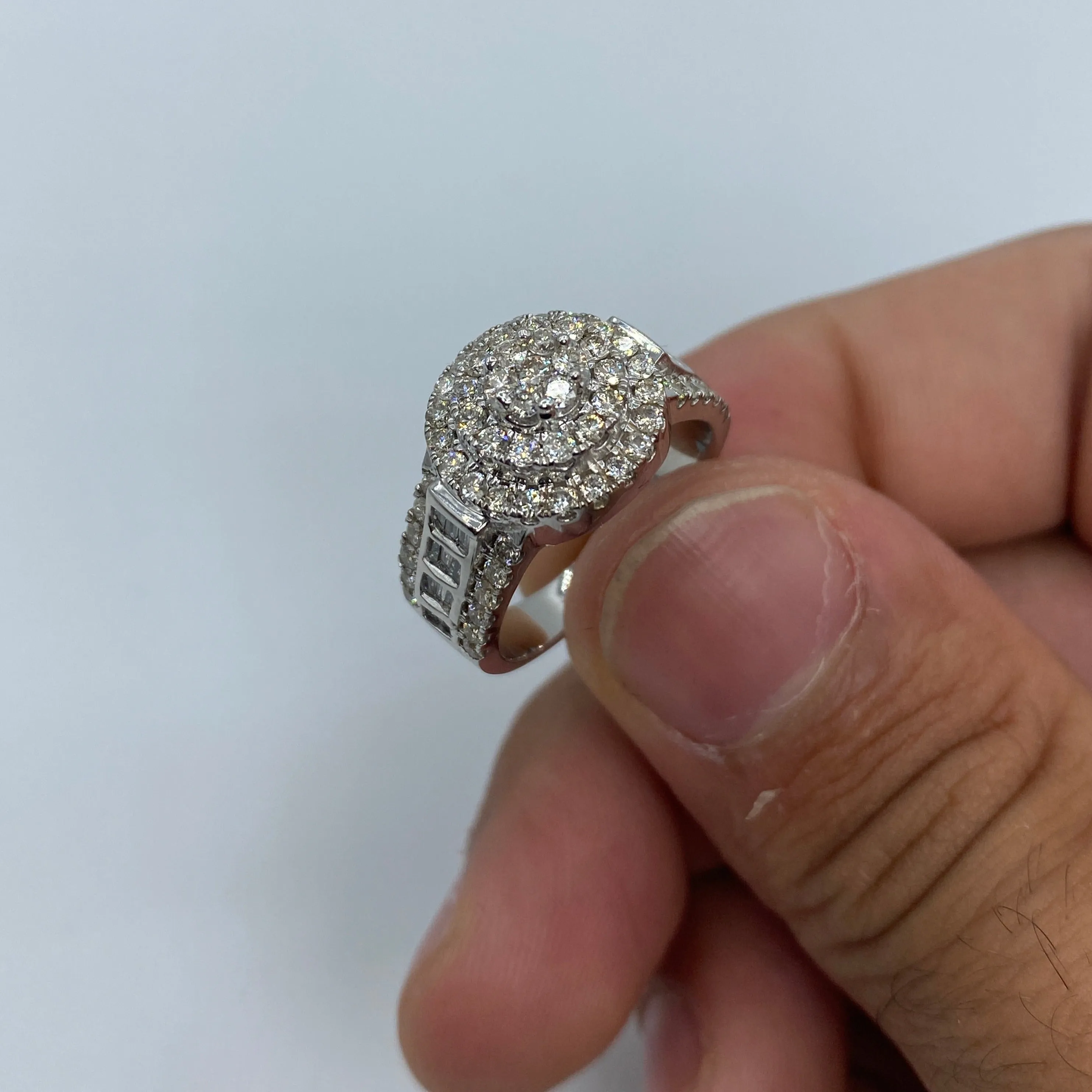 14K Ladies Diamond Baguette Ring