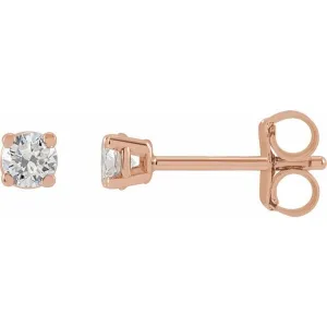 14K Rose Gold 1/3 CTW Lab-Grown Diamond Stud Earrings