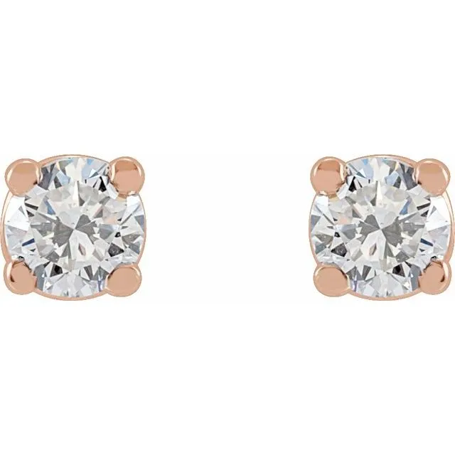 14K Rose Gold 1/3 CTW Lab-Grown Diamond Stud Earrings