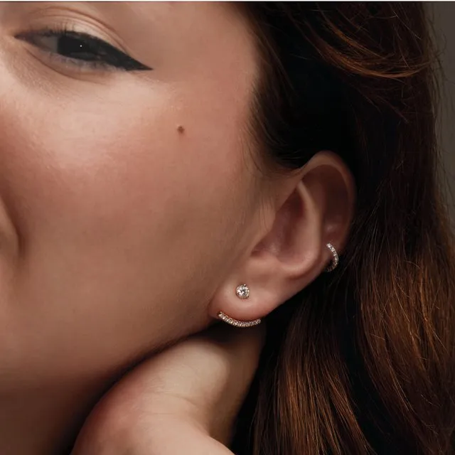 14K Rose Gold 1/6 CTW Lab-Grown Diamond Stud Earrings