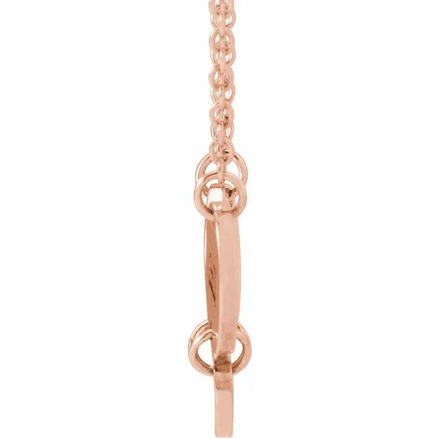 14K Rose Gold 3-Disc Engravable Family Disc 18" Necklace