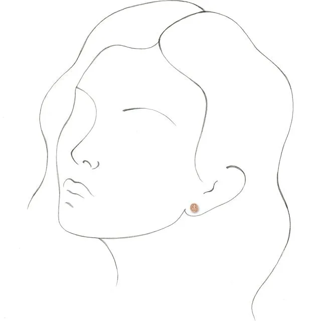14K Rose Gold Eye of Providence Earrings