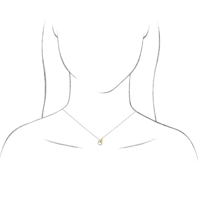 14K Rose Gold Interlocking Circle 18" Necklace