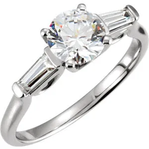 14K White 3/4 CTW Diamond Sculptural-Inspired Engagement Ring
