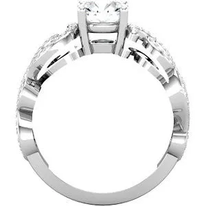 14k White Gold 1/5 CTW Diamond Band, Size 6.75