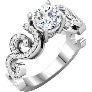 14k White Gold 1/5 CTW Diamond Band, Size 6.75