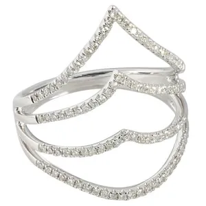 14K White Gold Crown Ring with 0.29 ct. t.w. Diamonds