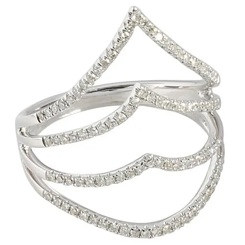 14K White Gold Crown Ring with 0.29 ct. t.w. Diamonds