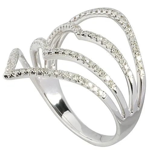 14K White Gold Crown Ring with 0.29 ct. t.w. Diamonds