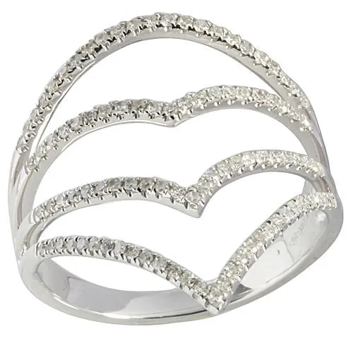 14K White Gold Crown Ring with 0.29 ct. t.w. Diamonds