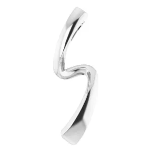 14K White Gold Freeform Pendant