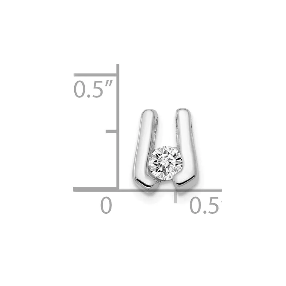 14k White Gold VS 3.75mm Diamond Slide