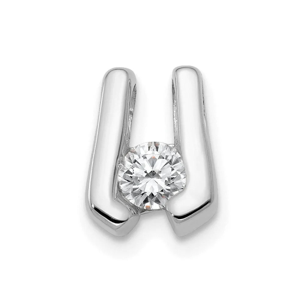 14k White Gold VS 3.75mm Diamond Slide