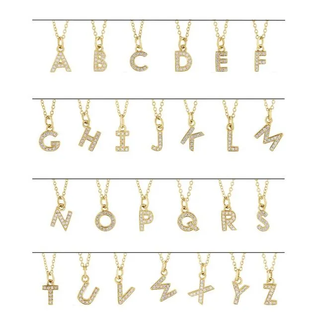 14K Yellow Gold .05 CTW Natural Diamond Petite Initial N 16-18" Necklace