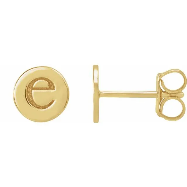 14K Yellow Gold 6.35 mm Engravable Disc Earrings