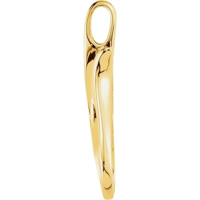 14K Yellow Gold Freeform Pendant