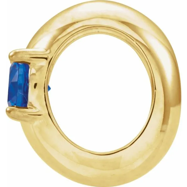 14K Yellow Gold September Birth of a Child™ Miniature Birthstone Ring Pendant