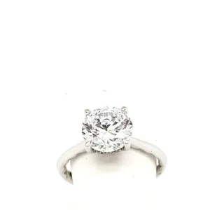 14KW Polished Engagement Ring with Diamonds