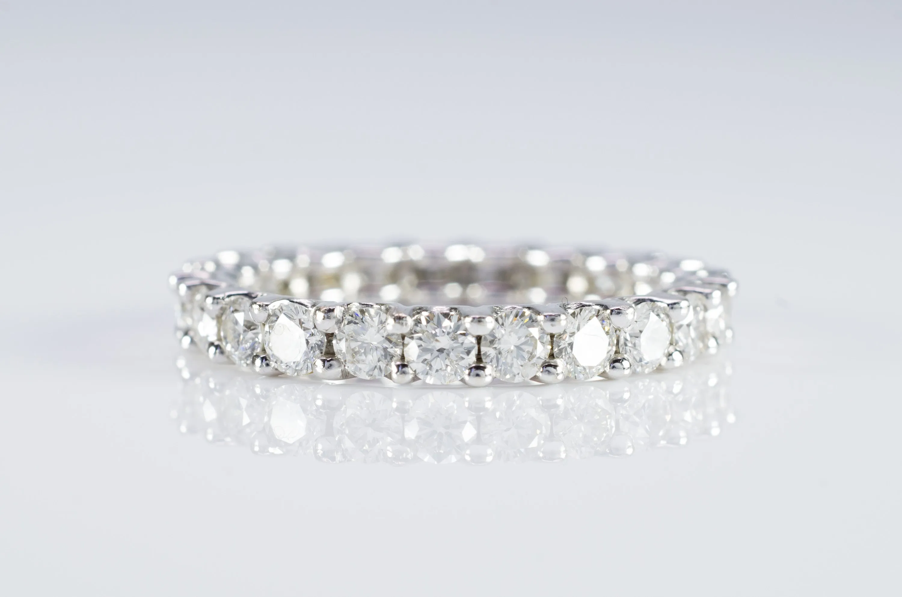 1.68CTW SHARED PRONG ETERNITY DIAMOND BAND SIZE 6.5