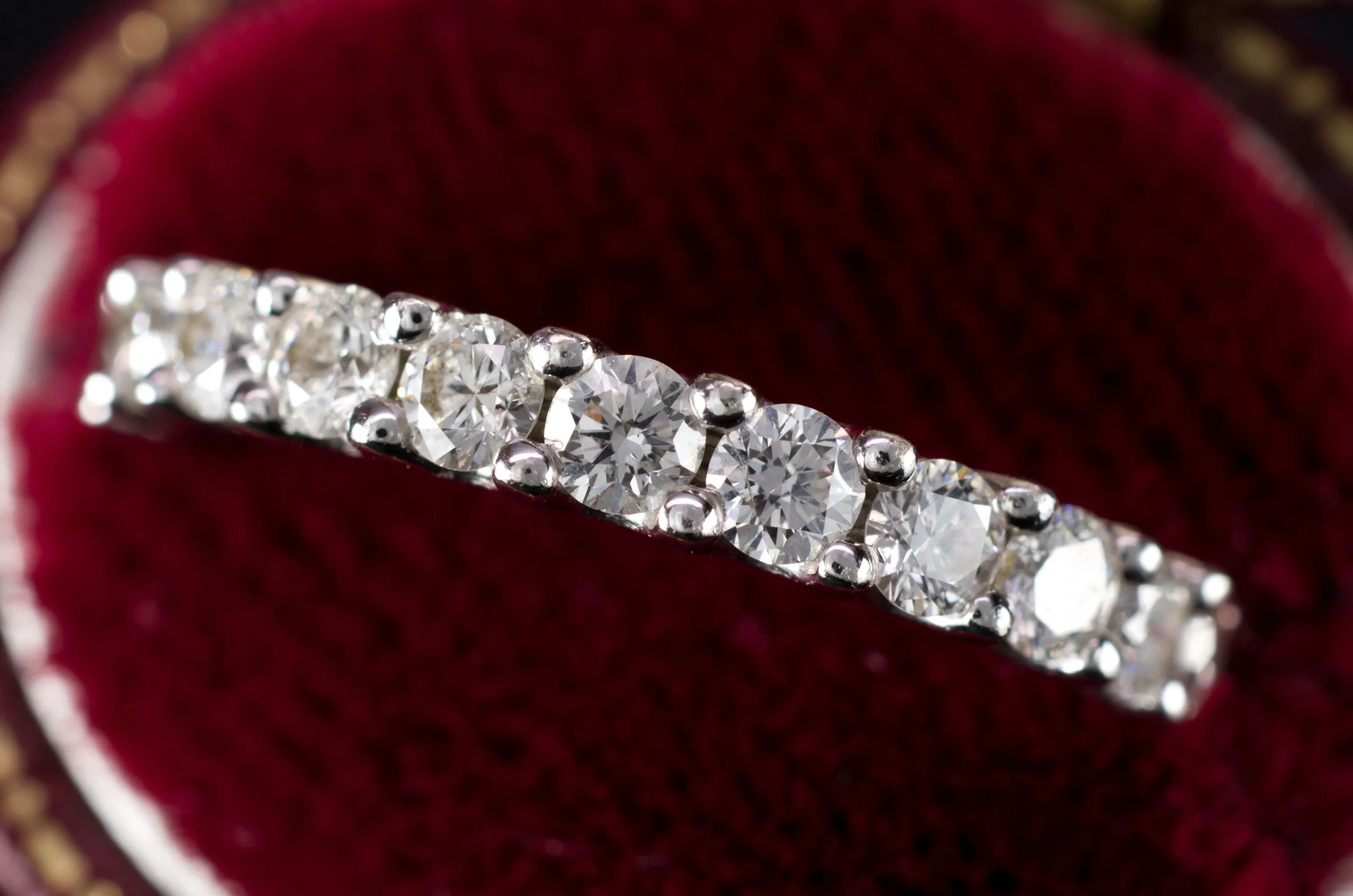 1.68CTW SHARED PRONG ETERNITY DIAMOND BAND SIZE 6.5