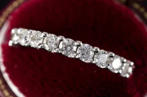 1.68CTW SHARED PRONG ETERNITY DIAMOND BAND SIZE 6.5