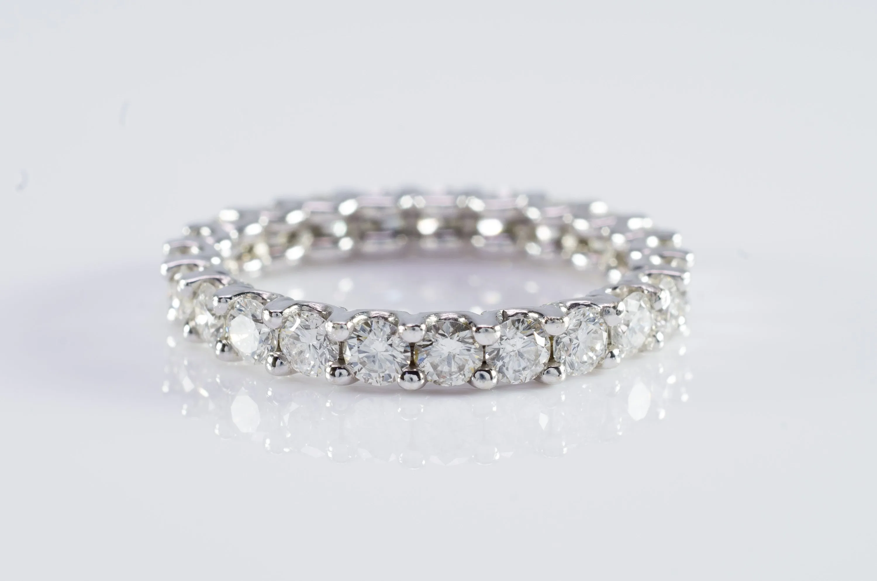 1.68CTW SHARED PRONG ETERNITY DIAMOND BAND SIZE 6.5