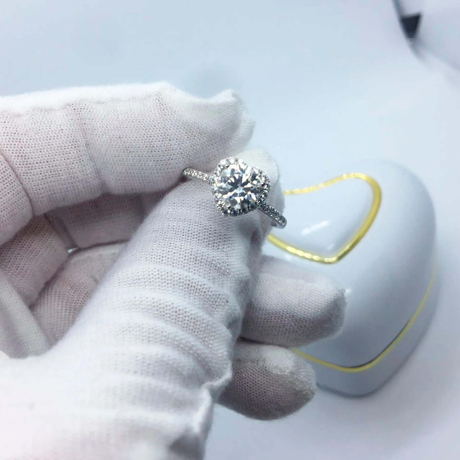 1ct | Womens Engagement Ring | Womens Wedding Ring | Moissanite Ring | Moissanite Engagement Rings | Heart Ring | Diamond Heat Ring | 1 ct