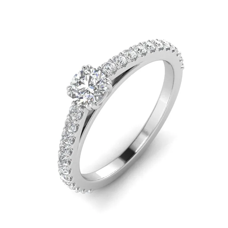 3/4ctw Diamond Engagement Ring in 10k White Gold (J-K, I2-I3)