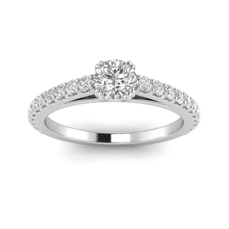 3/4ctw Diamond Engagement Ring in 10k White Gold (J-K, I2-I3)