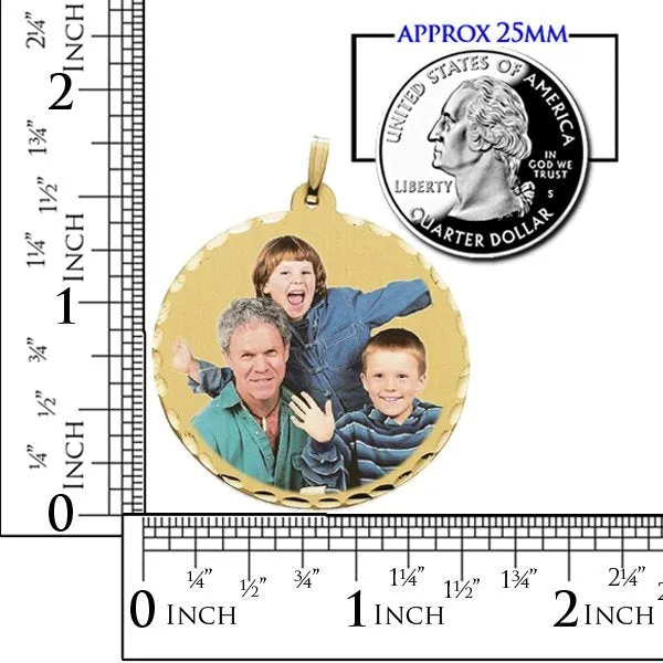 38 mm Large Round Photo Pendant Jewelry