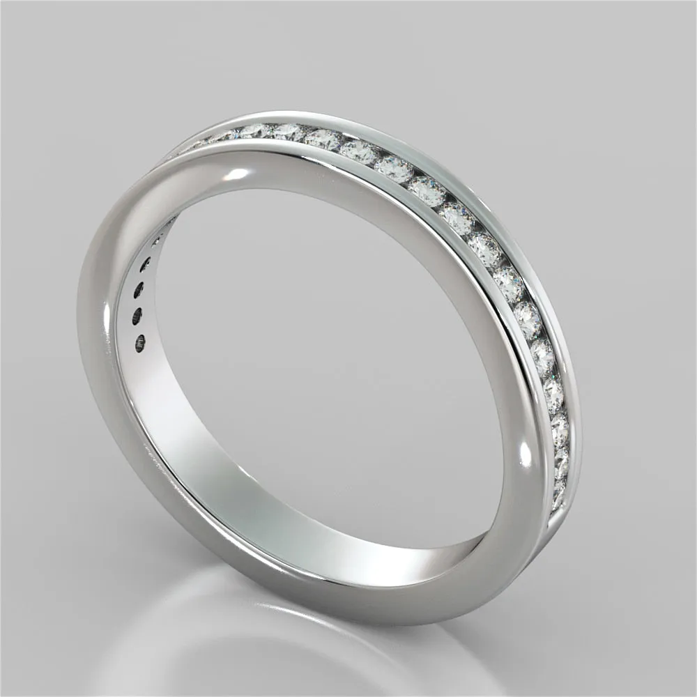 5-Stone Princess Cut Trio Wedding Set with Channel Set Accents