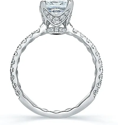 A.Jaffe French Pave Diamond Engagement Rings
