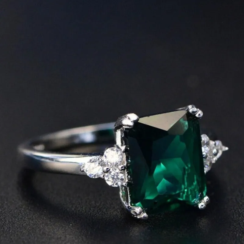 Alexandrite Gemstone Engagement Ring Jewelry Women