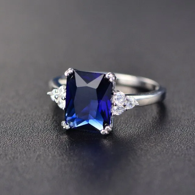 Alexandrite Gemstone Engagement Ring Jewelry Women