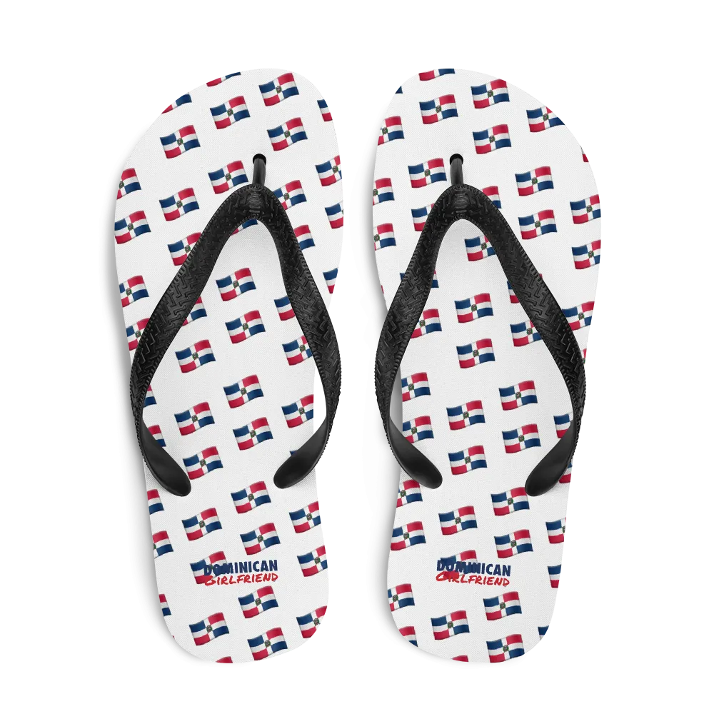 All-Over Emoji República Dominicana Flag Flip-Flops