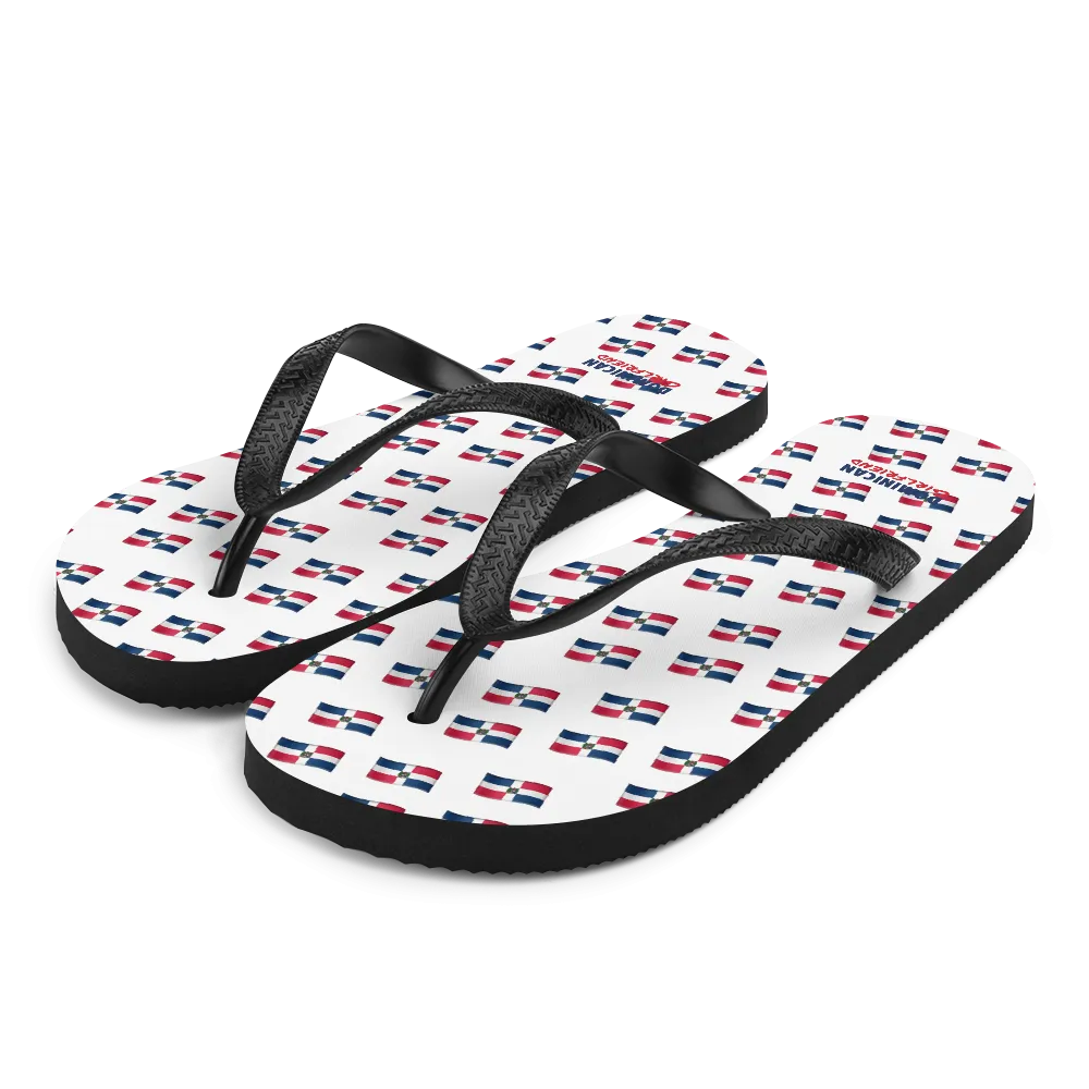 All-Over Emoji República Dominicana Flag Flip-Flops