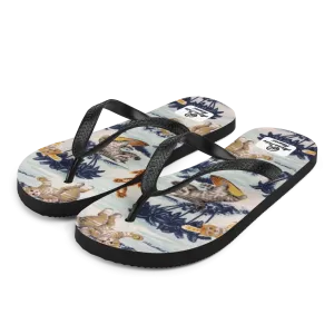 Aloha Tribe -Surfing Cats- Flip-Flops