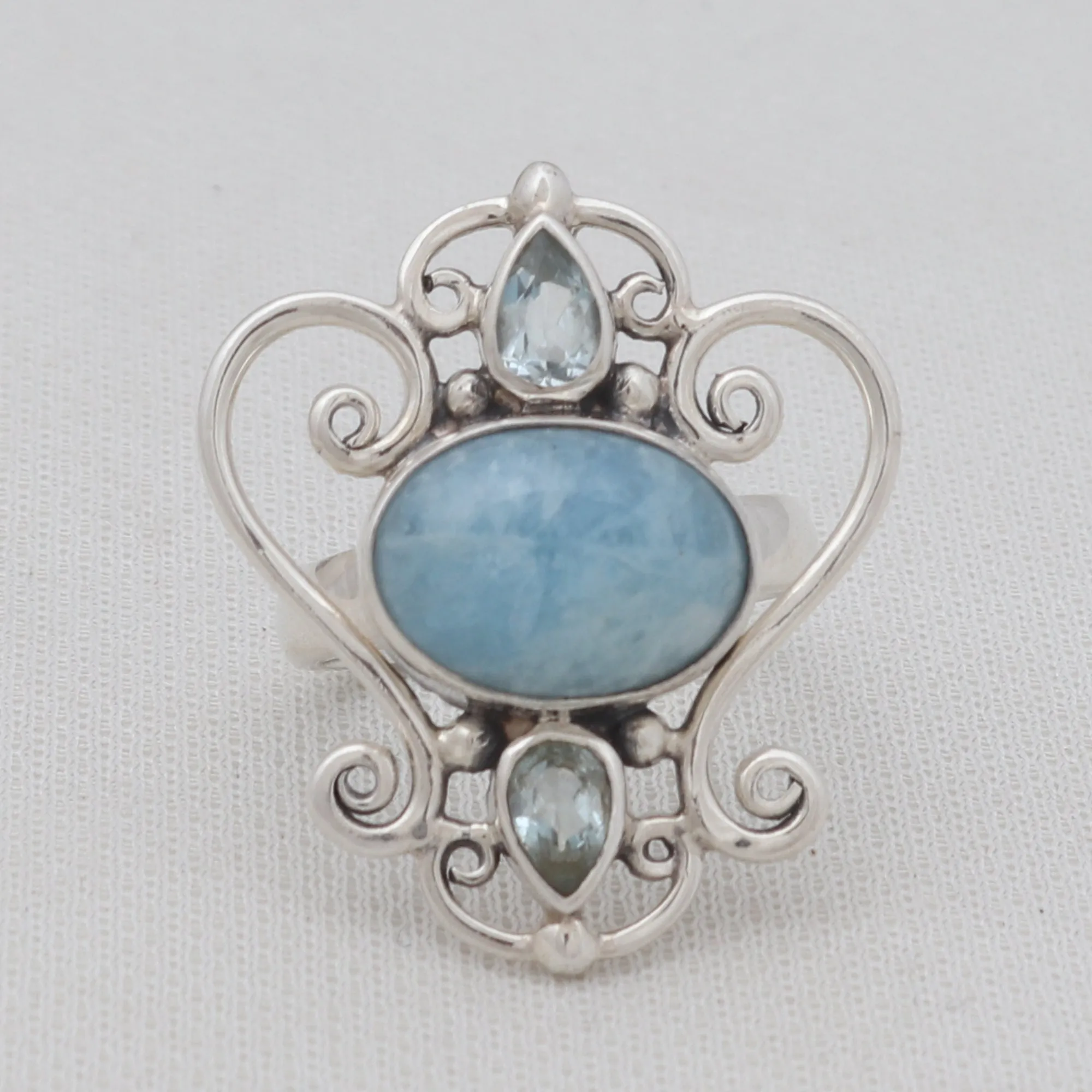 Aquamarine Silver Rings