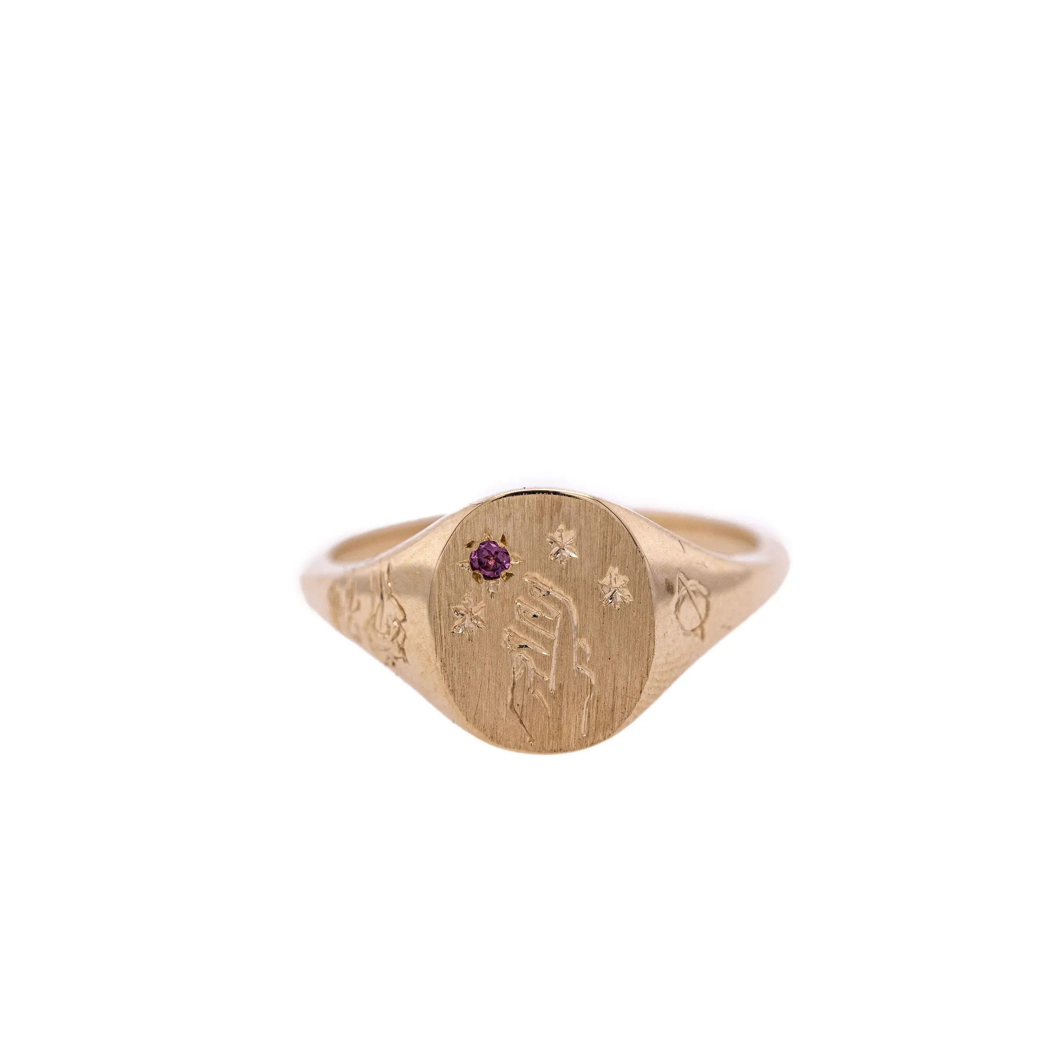 Astral Engraved Signet Rings