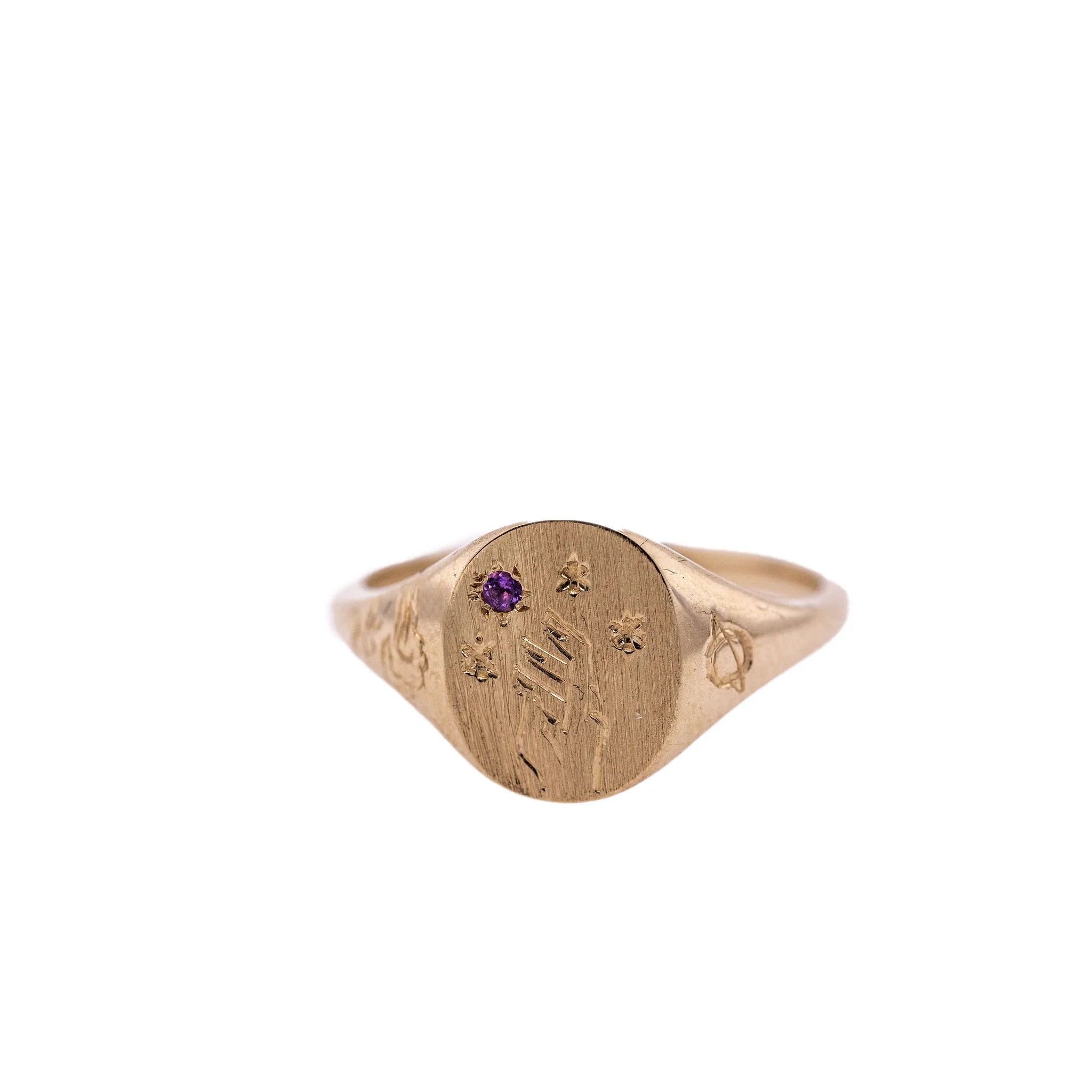 Astral Engraved Signet Rings