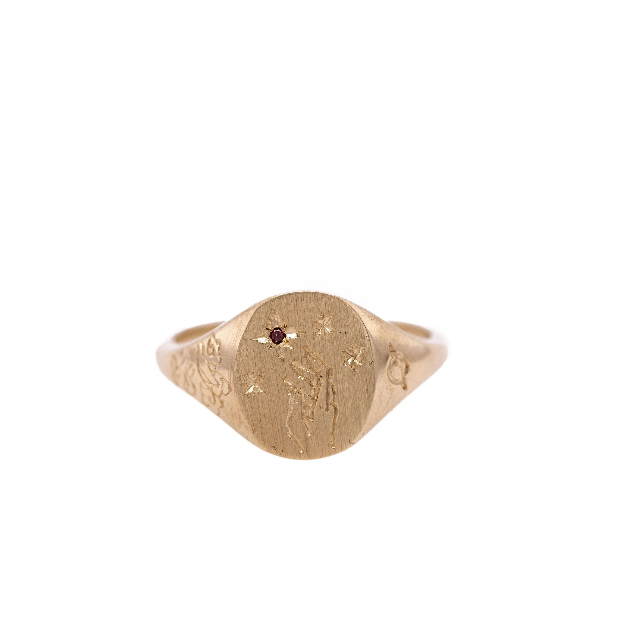 Astral Engraved Signet Rings