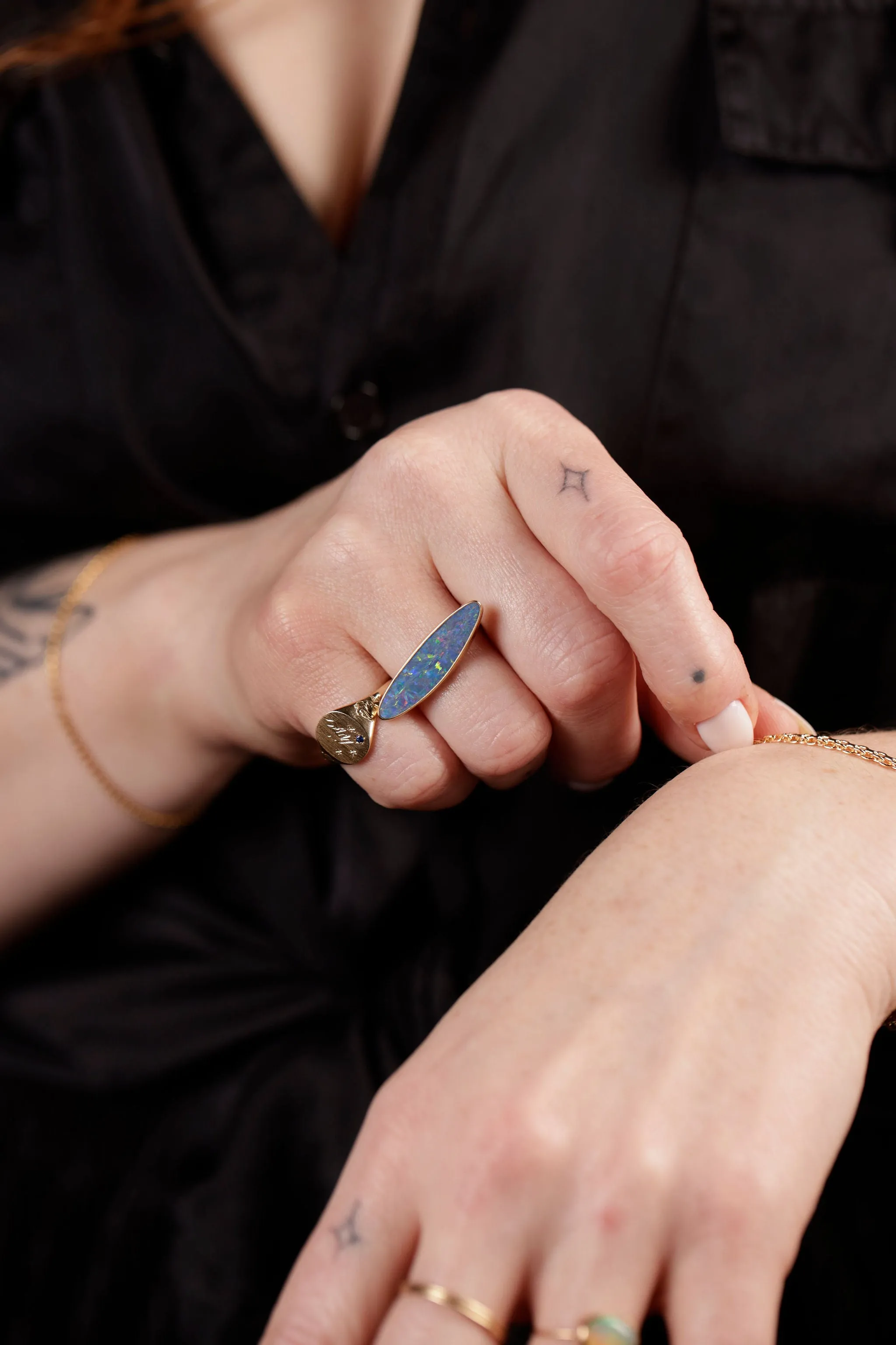 Astral Engraved Signet Rings