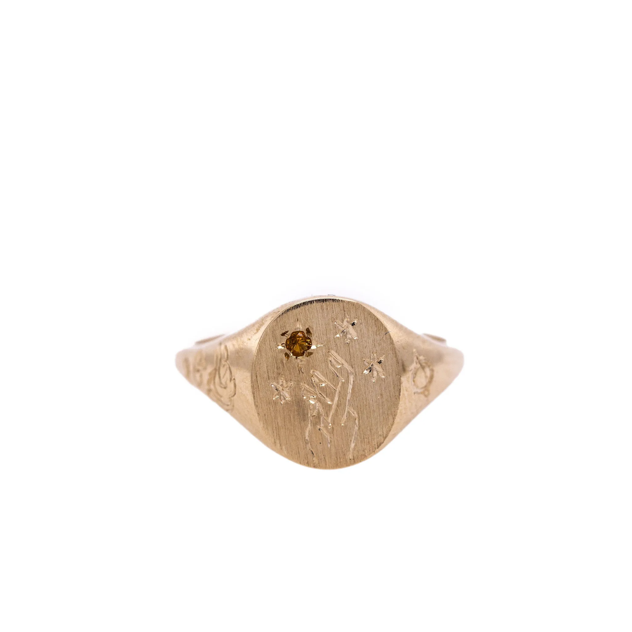 Astral Engraved Signet Rings