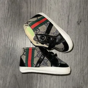 Baby brand new black  Gucci bootie shoes  size 6-12months