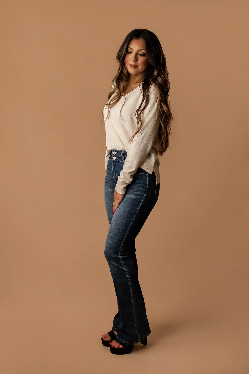 Before You Go V-Neck Sweater (Oatmeal)